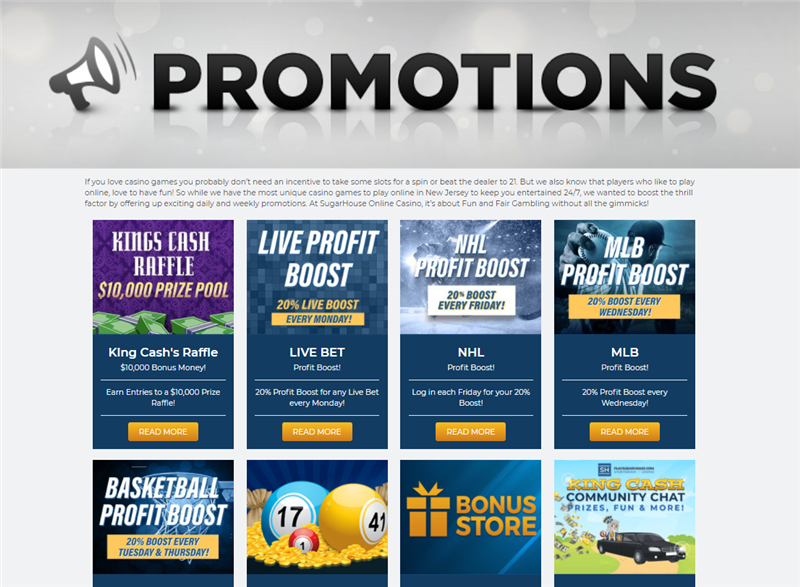 SugarHouse NJ Bookmaker Promotions